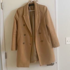 ZARA Beige/Brown/ Tan Coat Jacket Women Small